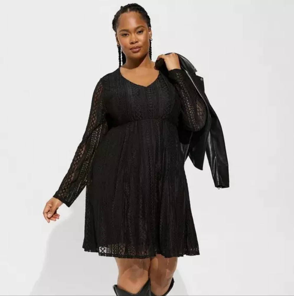 NWT Torrid Black Lace Dress (size 1/14-16)